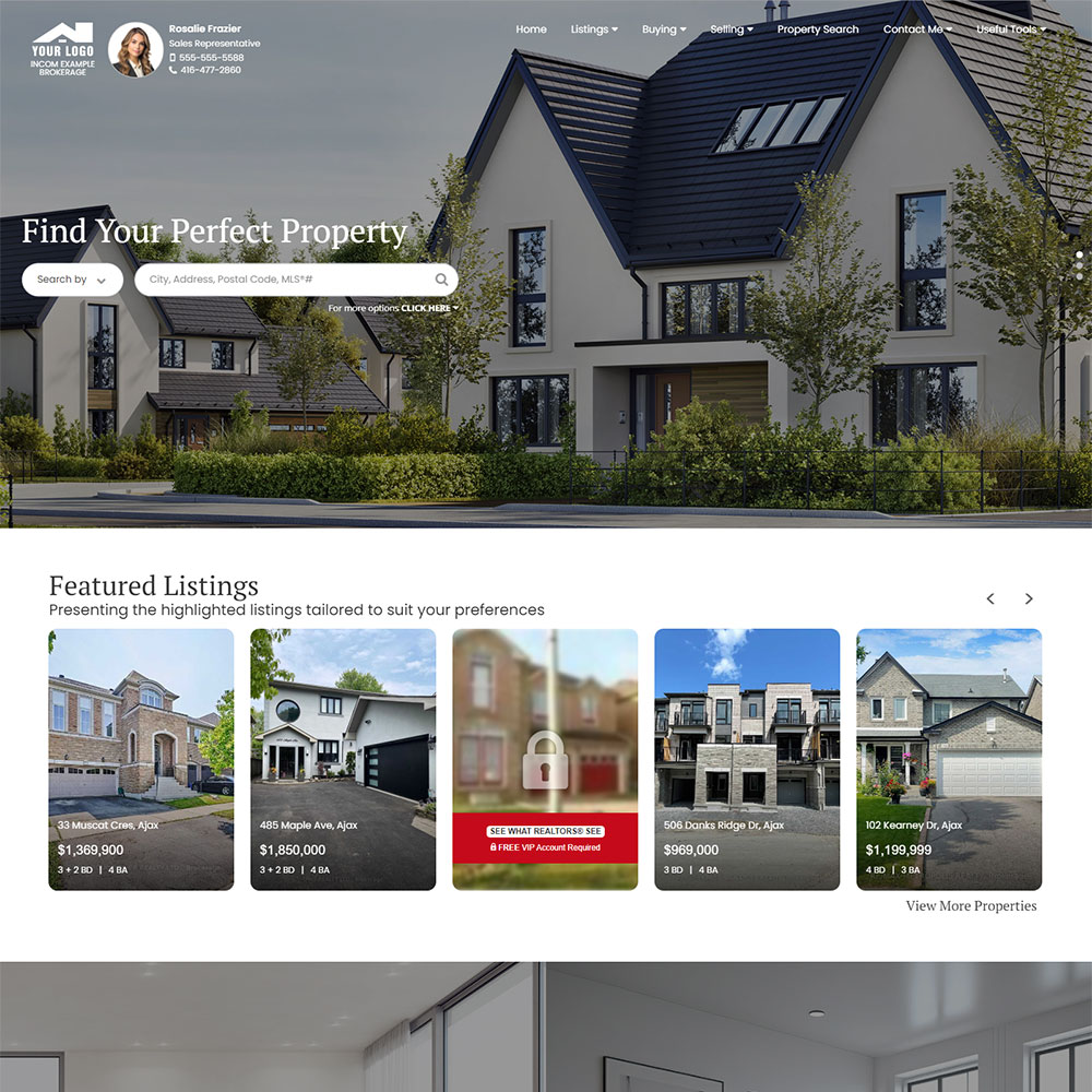 Real Estate Agent Website Design: Elegant