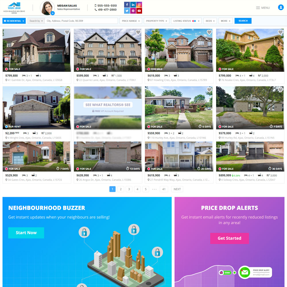 Real Estate Agent Website Design: Listio